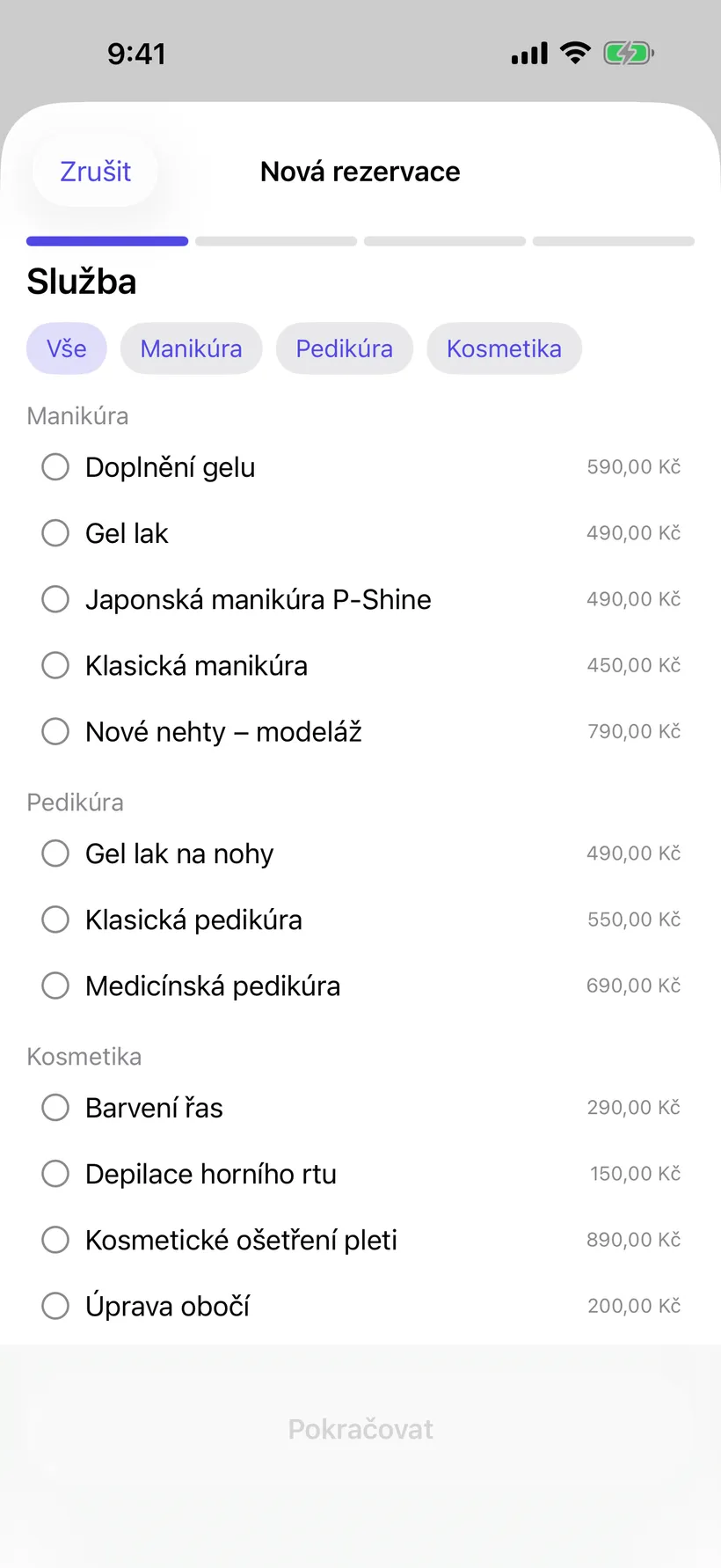 Nová rezervace za pár ťuknutí